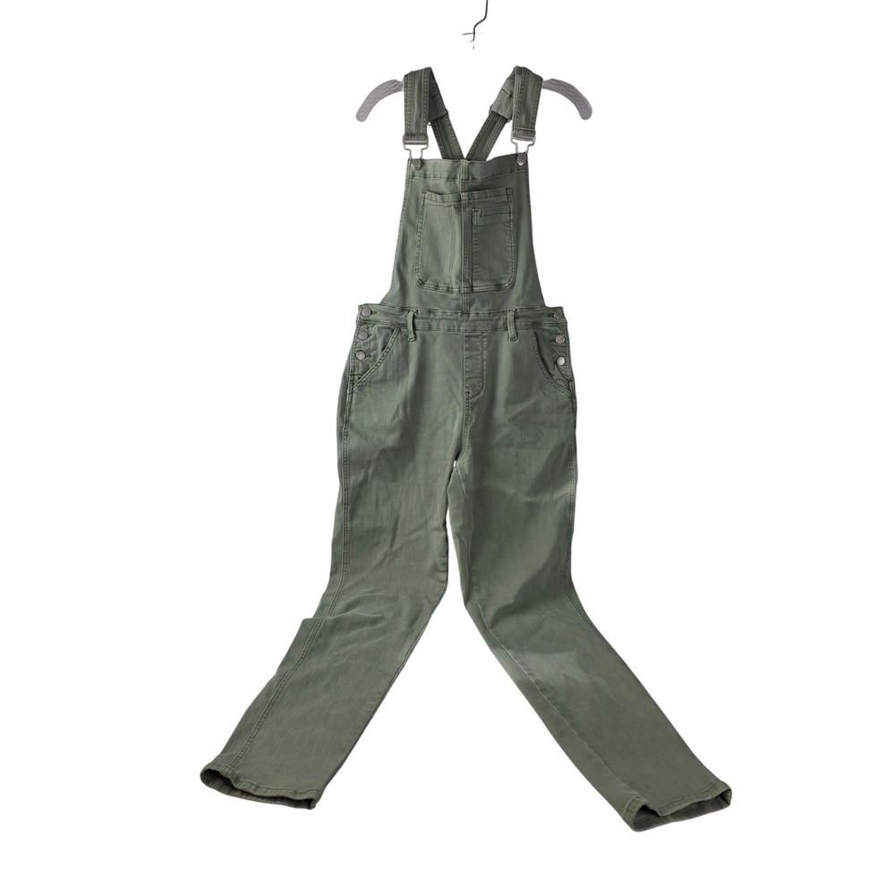 Judy Blue Sage Green Garment Dyed Denim Overalls XL JB88840 Slim Straight Leg